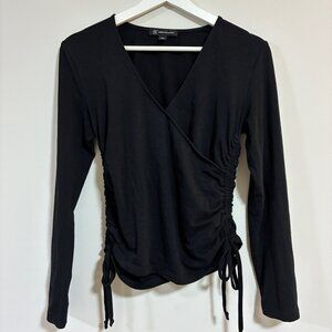 I.N.C. Black Wraparound Long Sleeve